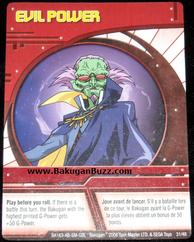 Evil Power 31 48 Bakugan 1 48 Card Set